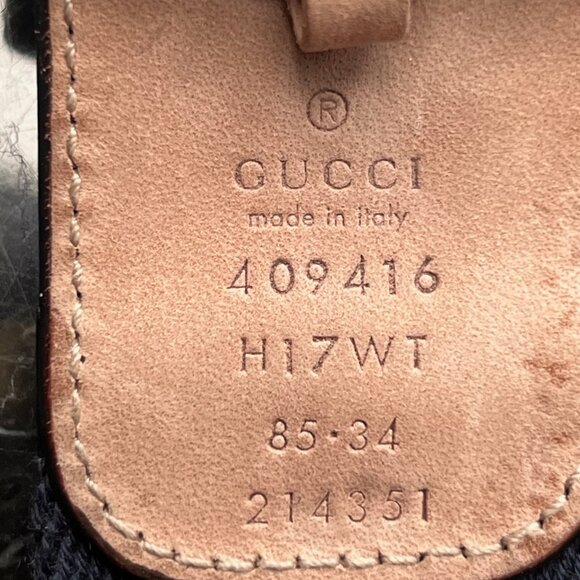 GUCCI Red and Blue Nylon & Leather Belt  Size 85:34 - Picture 7 of 7